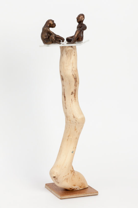 Zwiegespräch (H 8 cm, Bronze)