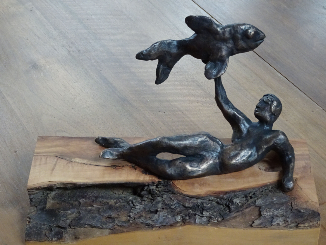 Zu neuen Ufern (H 14 cm, Bronze)
