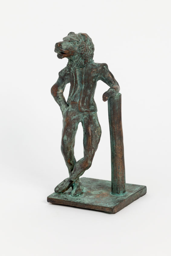 Salonlöwe (H 20 cm, Bronze)